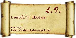Lestár Ibolya névjegykártya