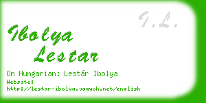 ibolya lestar business card
